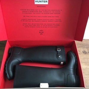 NWT Hunter Classic Tall Matte Rain Boot Women 9